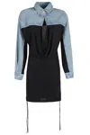 Christopher Esber Deconstruct Denim Cummerbund Shrt In Black