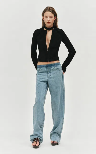 Christopher Esber Deconstruct Straight Leg Denim Jeans In Blue