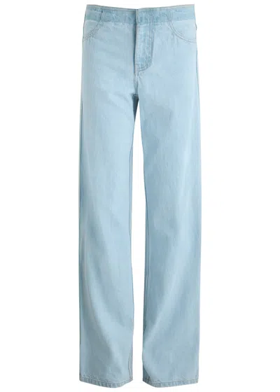 Christopher Esber Deconstruct Straight-leg Jeans In Light Blue