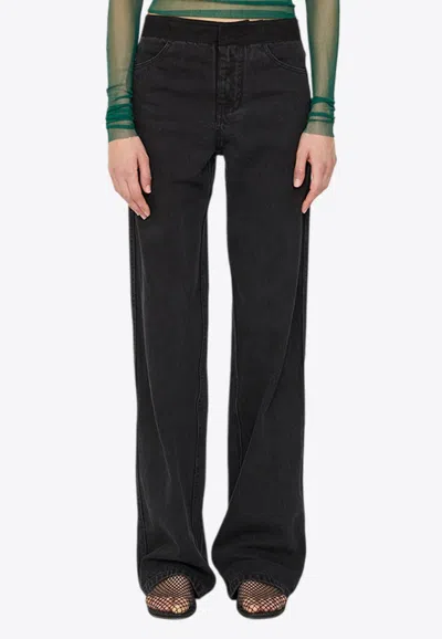 Christopher Esber Deconstruct Wide-leg Jeans In Black