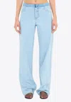 Christopher Esber Deconstruct Wide-leg Jeans In Denim