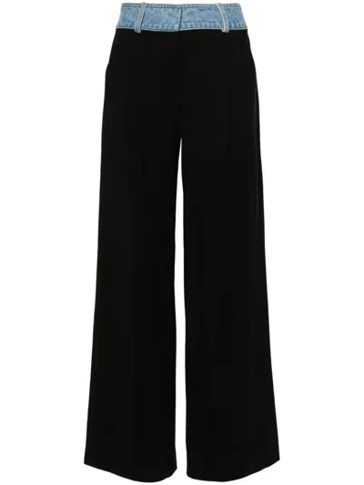 Christopher Esber Deconstruct Wide-leg Trousers In Black Indigo - Black Indigo