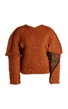 Christopher Esber Deconstructed Brocade Knit Sweater In Multi
