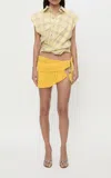 Christopher Esber Deconstructed Cotton Polo Top In Yellow