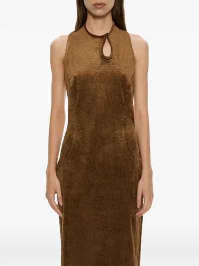 Christopher Esber Delvine Cut-out Maxi Dress In Brown