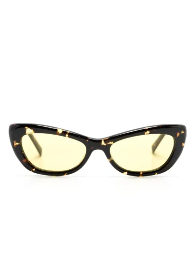 Christopher Esber Dillon Cat-eye Sunglasses In 褐色