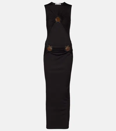 Christopher Esber Disconnect Embellished Maxi Dress In Black