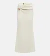 Christopher Esber Distort Cutout High-waisted Midi Skirt In Milk