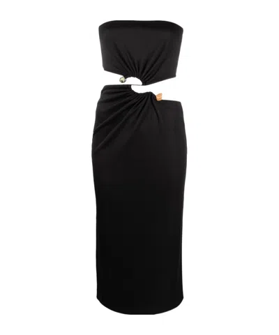 Christopher Esber Distort Strapless Dress In Black