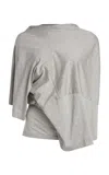 Christopher Esber Distort Twisted Cotton T-shirt In Grey