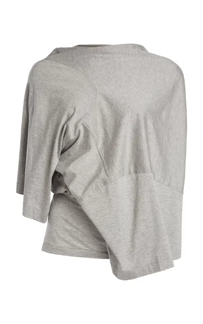 Christopher Esber Distort Twisted Cotton T-shirt In Grey