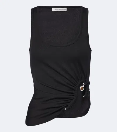 Christopher Esber Diverge Droplet Jersey Top In Black