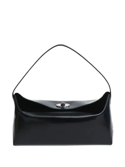 Christopher Esber Doba Quartz Turnlock Shoulder Bag In Black