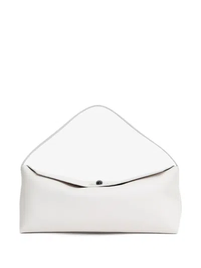 Christopher Esber Doba Quartz Turnlock Shoulder Bag In White