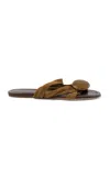 Christopher Esber Doma Stoned Crossover Suede Flat
