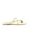 Christopher Esber Doma Stoned Leather Sandals In Green