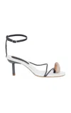 Christopher Esber Doma Stoned Raffia Sandals In Black