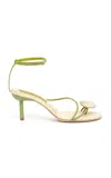 Christopher Esber Doma Stoned Raffia Sandals In Green