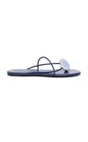 Christopher Esber Doma Stoned Suede Sandals In Navy