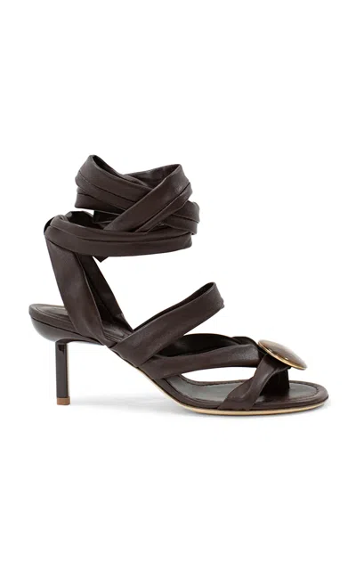 Christopher Esber Doma Stoned Wrap Heel In Brown
