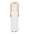 Christopher Esber White Fusion Arced Maxi Dress In Multi