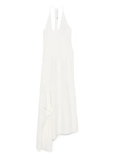 Christopher Esber Draped Asymmetric Dress In White