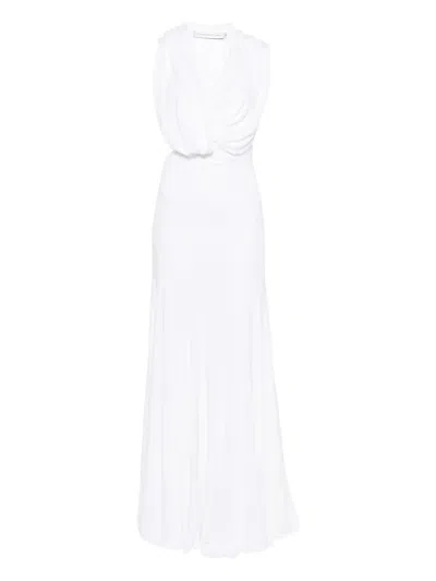 Christopher Esber Draped Cut-out Maxi Dress In White
