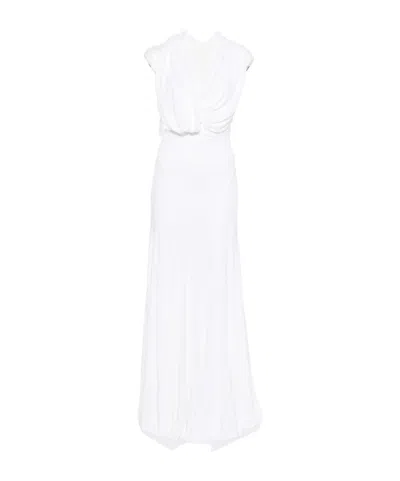 Christopher Esber Draped Cut-out Maxi Dress In White