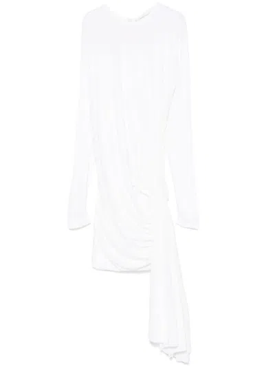 Christopher Esber Draped-detailing Mini Dres In Weiss
