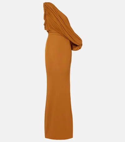 Christopher Esber Draped Gown In Orange
