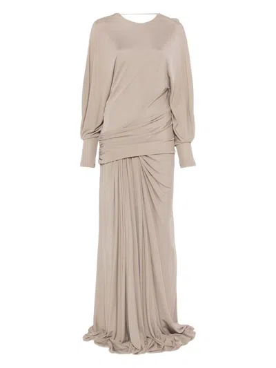 Christopher Esber Draped Jersey Dress In Gray