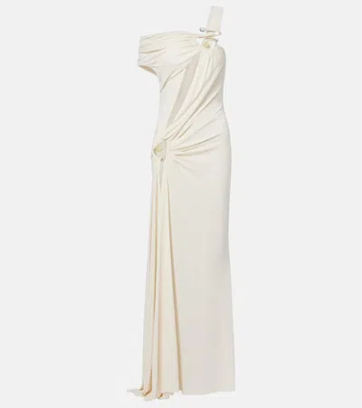 Christopher Esber Draped Jersey Maxi Dress In White