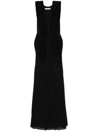 Christopher Esber Draped Maxi Dress In Black