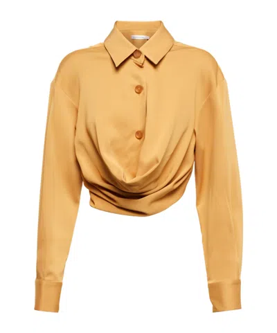 Christopher Esber Draped Shirt In Yellow
