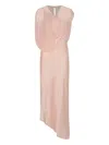Christopher Esber Draped Silk Dress In Pink