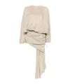 Christopher Esber Silk Parachute Mini Dress In Gray