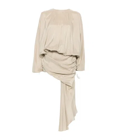CHRISTOPHER ESBER DRAPED SILK DRESS