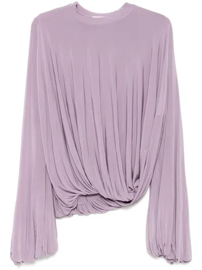 Christopher Esber Draped Sweatshirt In Purple