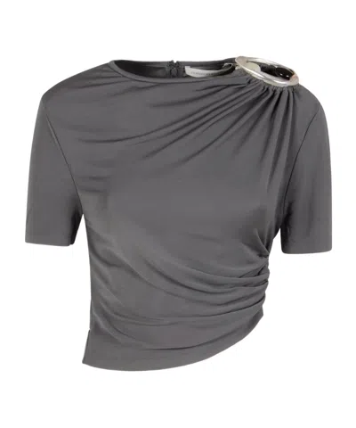 Christopher Esber Draped Top In Gray