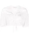 Christopher Esber Drawstring Crop Top In White