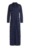 Christopher Esber Duke Embellished Cotton Chino Boilersuit In Navy