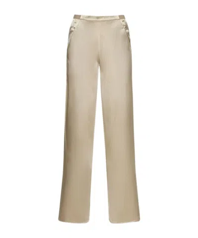 Christopher Esber Elastic Pleated Casual Pants In Nude
