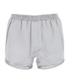 Christopher Esber Viscose Waist Shorts With Side Slits And Seam Pockets In White