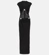 Christopher Esber Embellished Cutout Jersey Maxi Dress In Black