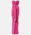 Christopher Esber Embellished Cutout Jersey Maxi Dress In Pink