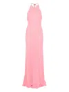 Christopher Esber Beach Quartz Embellished Maxi Dress In Pink
