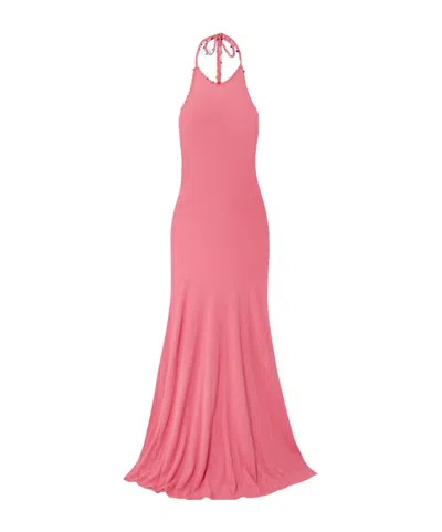 Christopher Esber Embellished Halterneck Dress In Pink