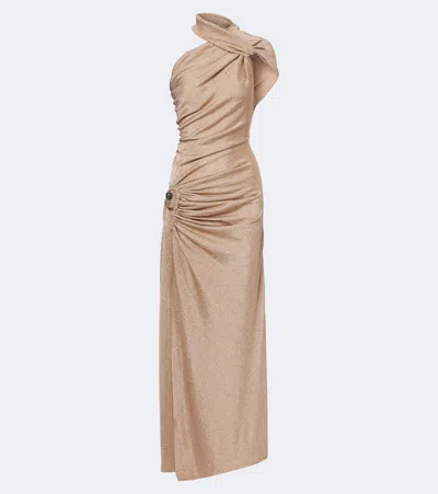 Christopher Esber Elegant One-shoulder Evening Dress In Neutral