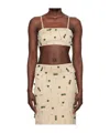 Christopher Esber Embla Beaded Top In Neutral
