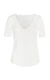 Christopher Esber Embroidered Knit T-shirt In White